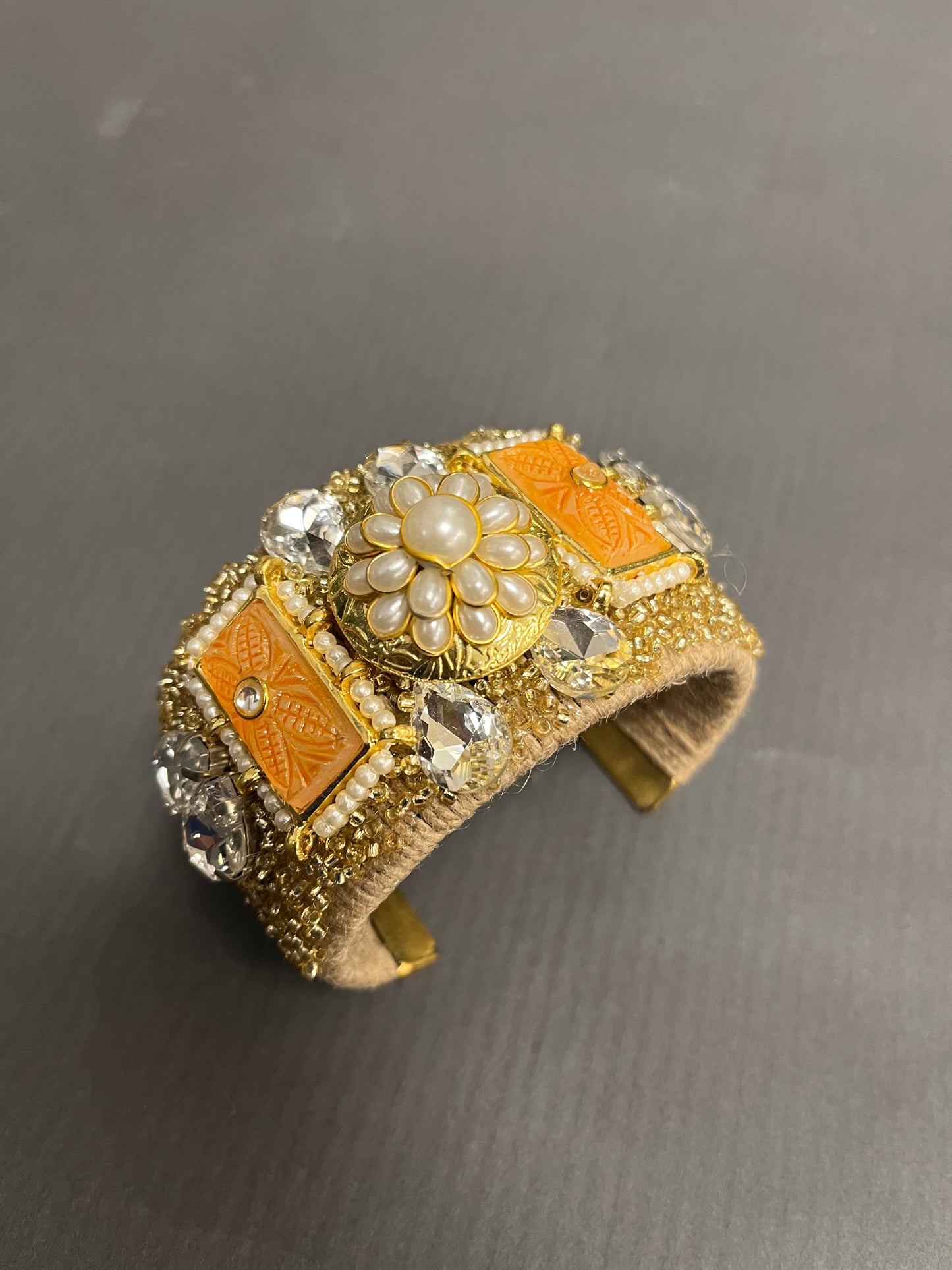 Orange dandiya cuff