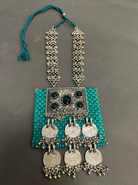 Turquoise boho necklace