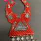 Red jute necklace