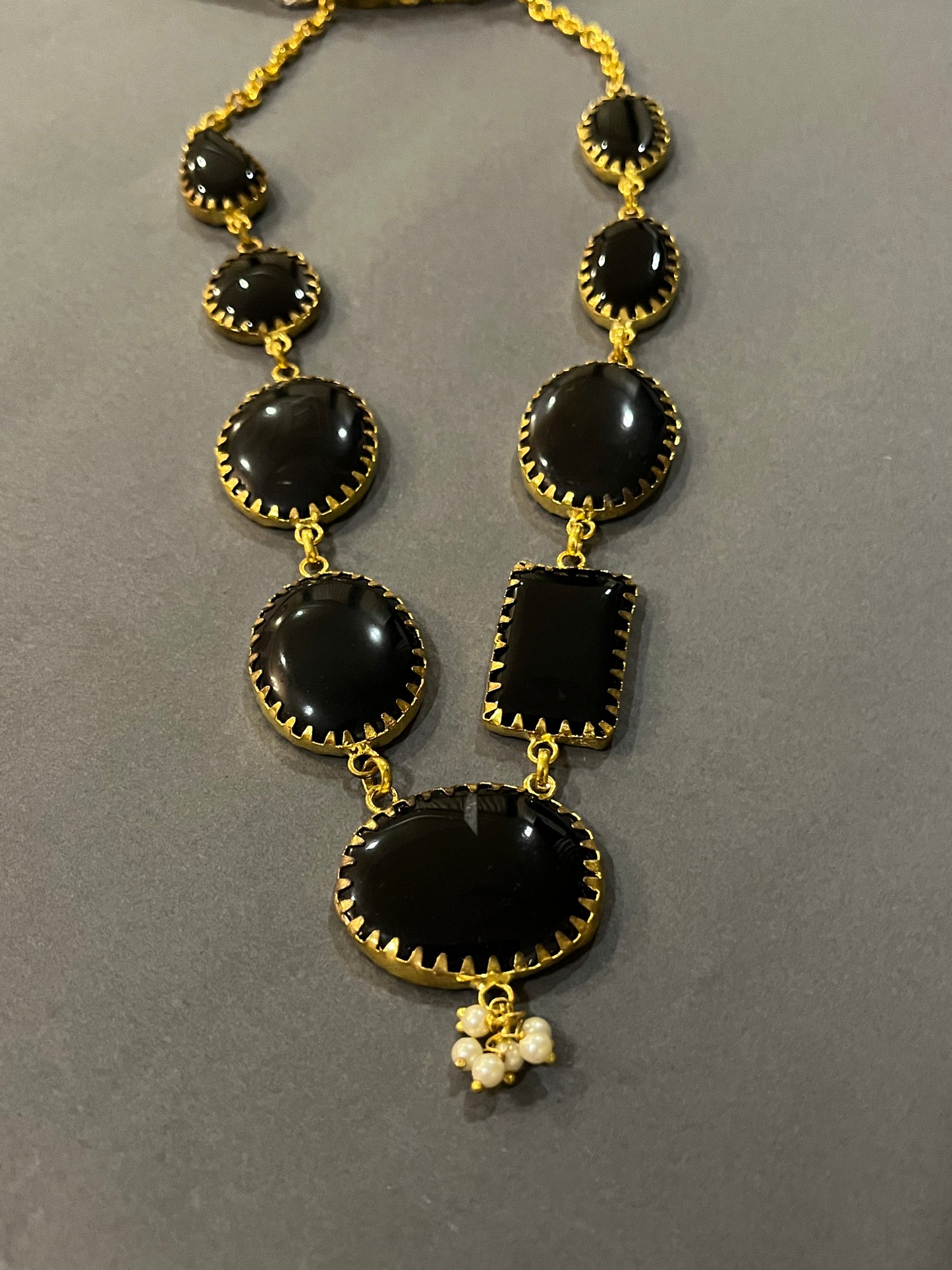 Black stone necklace