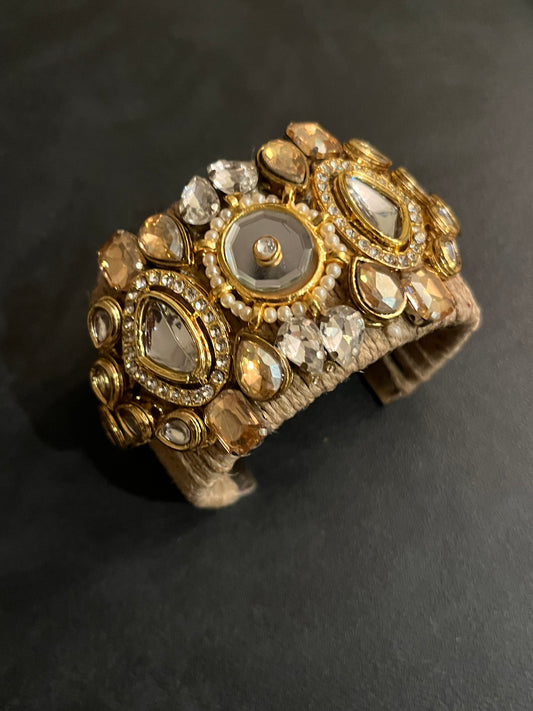 Three kundan cuff