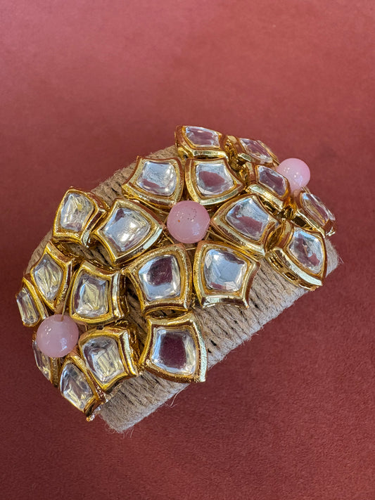 Polki Pink Jute Cuff