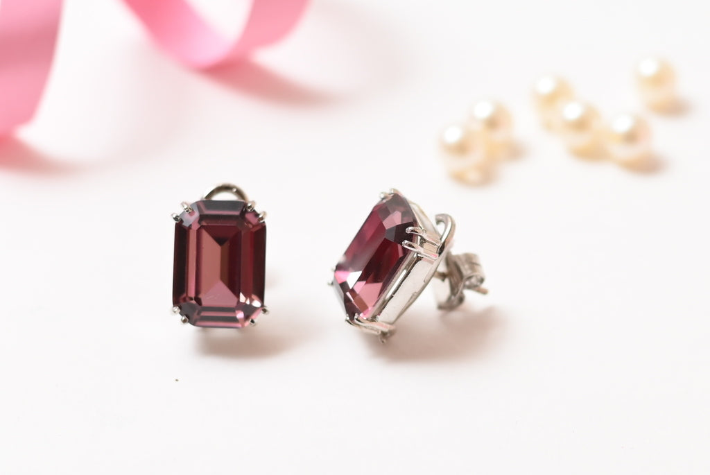 Indulge in Luxury: Wine-Colored Swarovski Earrings to Elevate Your Style - Kiwibymusskan