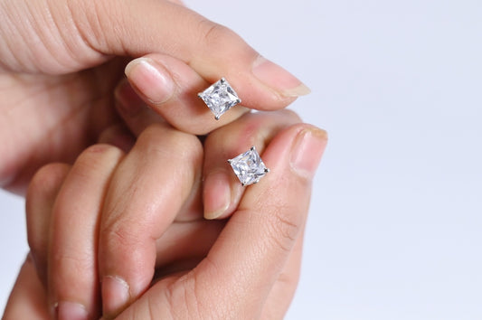 Princess Cut Studs